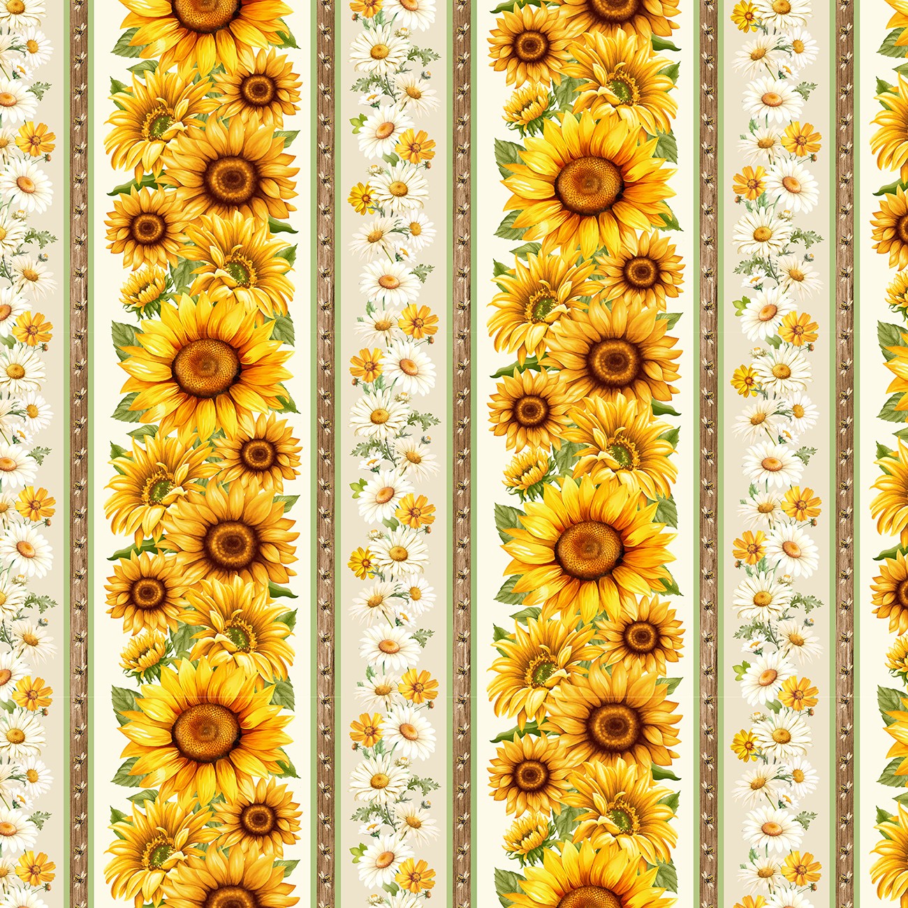 Cream Sunflower 11in Stripe (you are my sunshine)