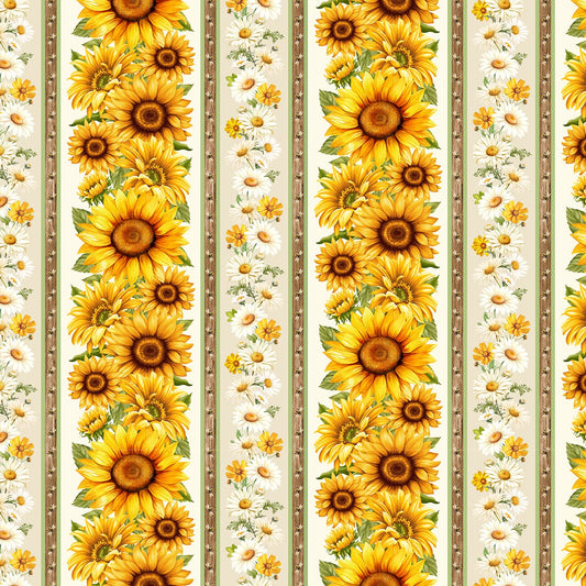Cream Sunflower 11in Stripe (you are my sunshine)