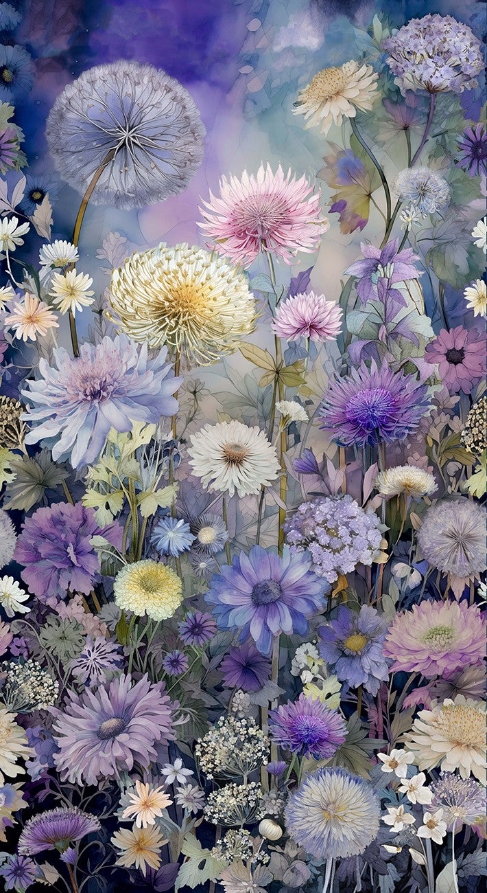Mystic Meadow Floral Panel 24in