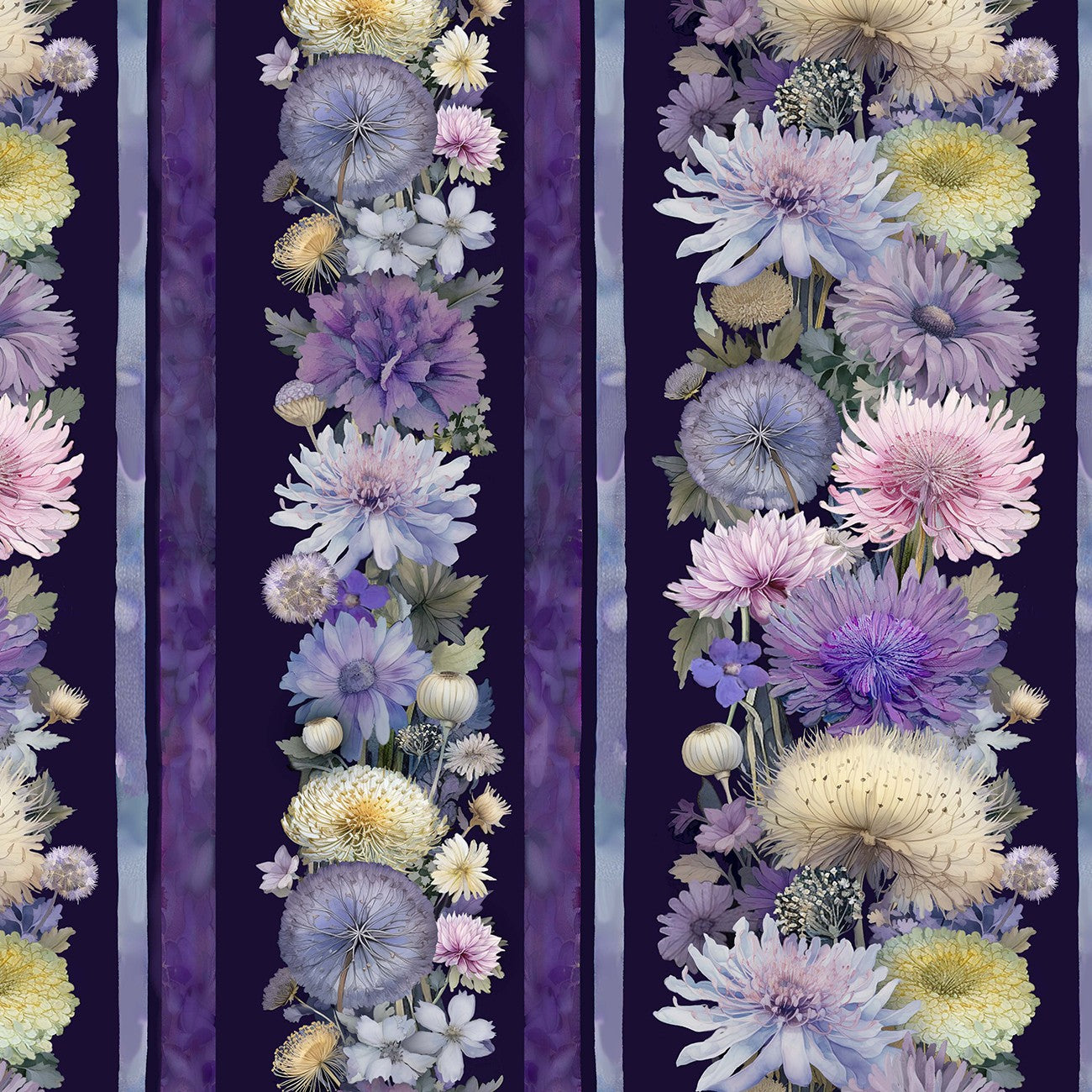 Purple Mystic Meadow 11in Stripes