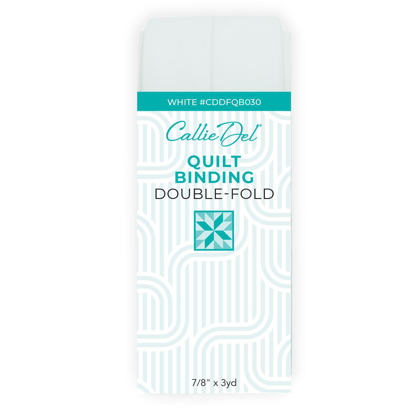 Double Fold Quilt Binding White 7/8in x 3yd