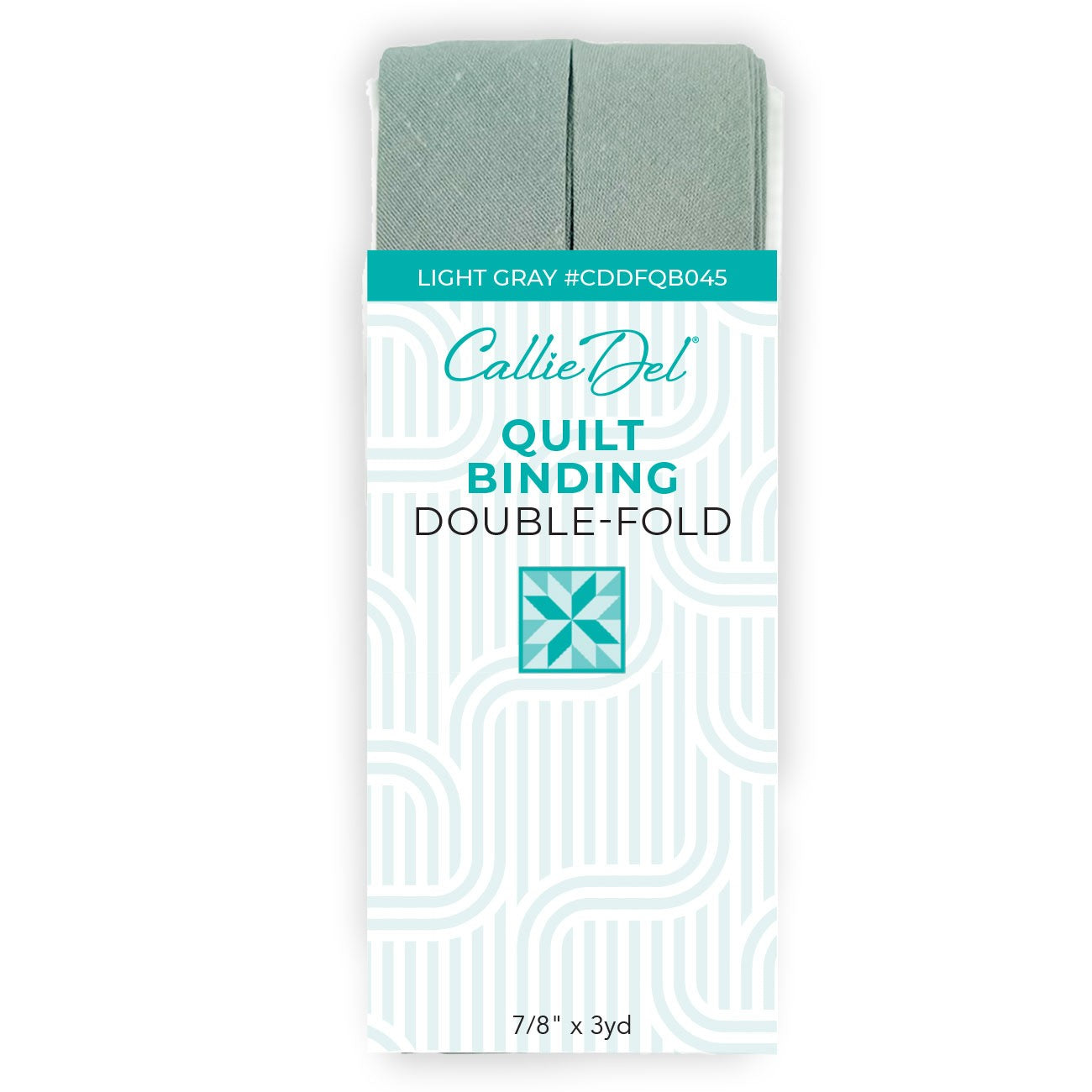 Double Fold Quilt Binding Light Gray 7/8in x 3yd