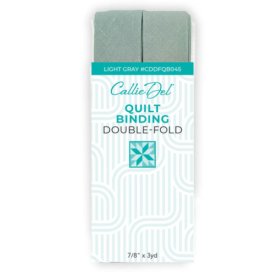 Double Fold Quilt Binding Light Gray 7/8in x 3yd