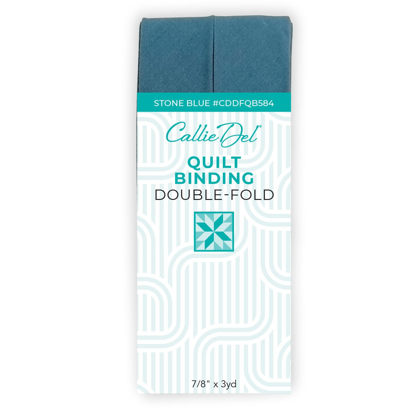 Double Fold Quilt Binding Stone Blue 7/8in x 3yd