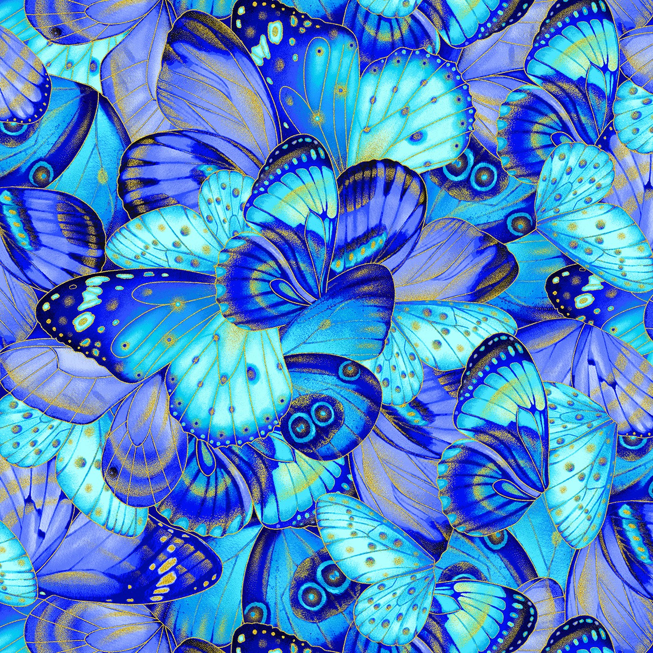 Multi Metallic Butterflies Wings
