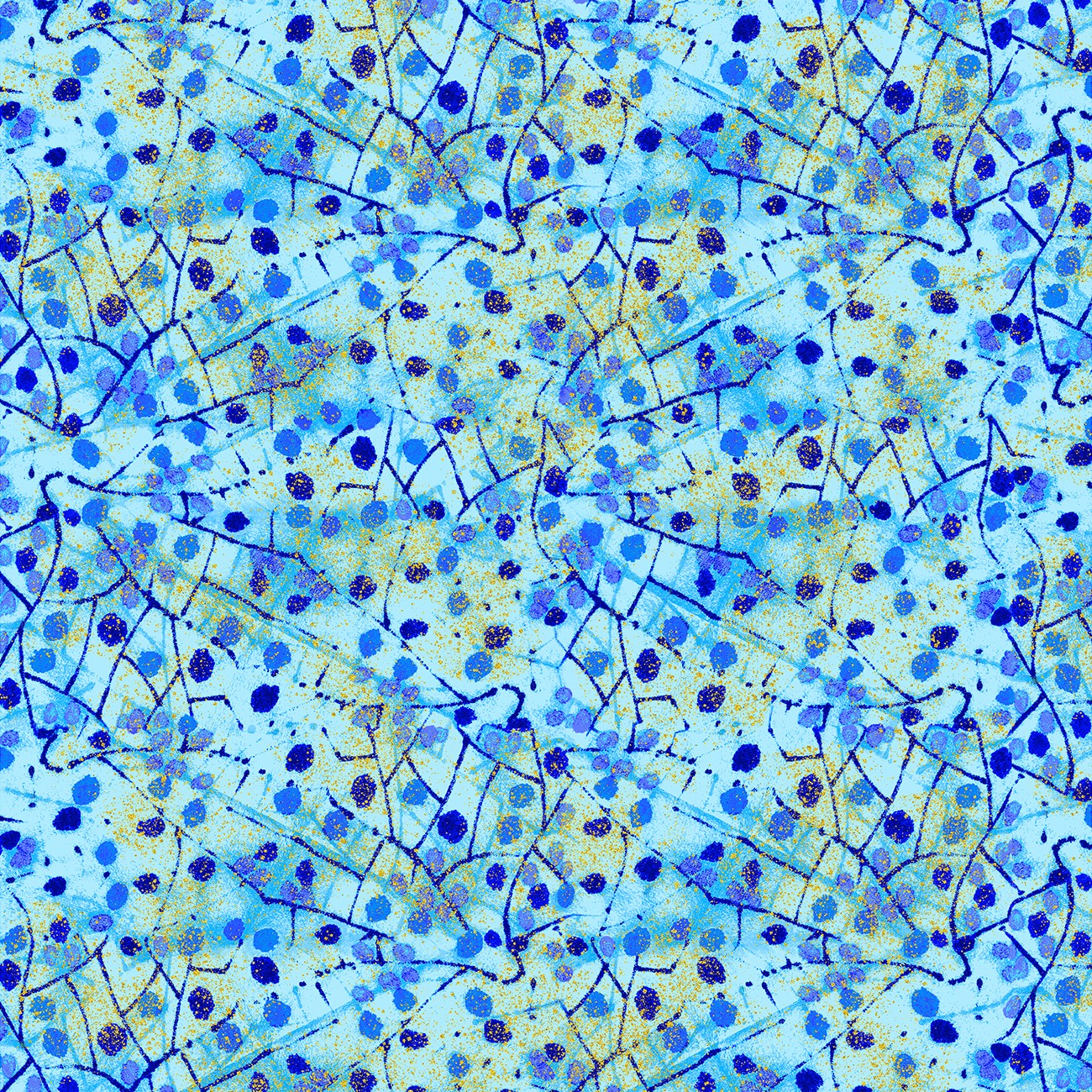 Blue Metallic Mosaic