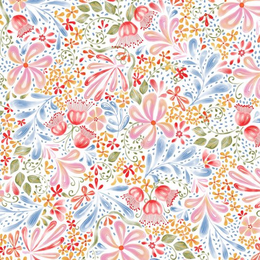 Country Poetry Floral Garden Allover
