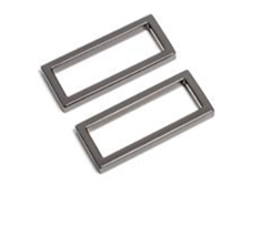 1-1/2" Flat Square Ring - Black Nickel - 2 Pack