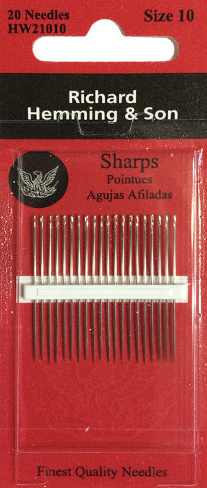 Richard Hemming Sharps Needles Size 10 20ct