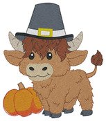 Holiday Highland Cows Embroidery Designs