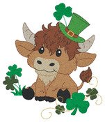Holiday Highland Cows Embroidery Designs