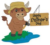Holiday Highland Cows Embroidery Designs