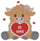 Holiday Highland Cows Embroidery Designs
