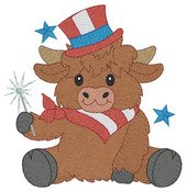 Holiday Highland Cows Embroidery Designs