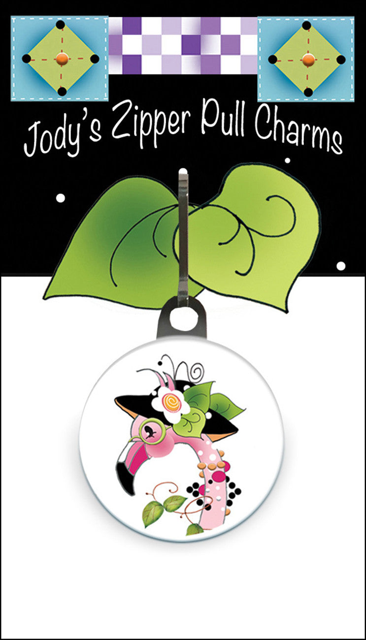Zipper Charm Hat Flamingo