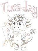 Highland Cows Days Of The Week