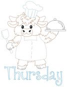 Highland Cows Days Of The Week