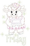 Highland Cows Days Of The Week
