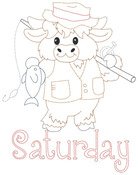 Highland Cows Days Of The Week