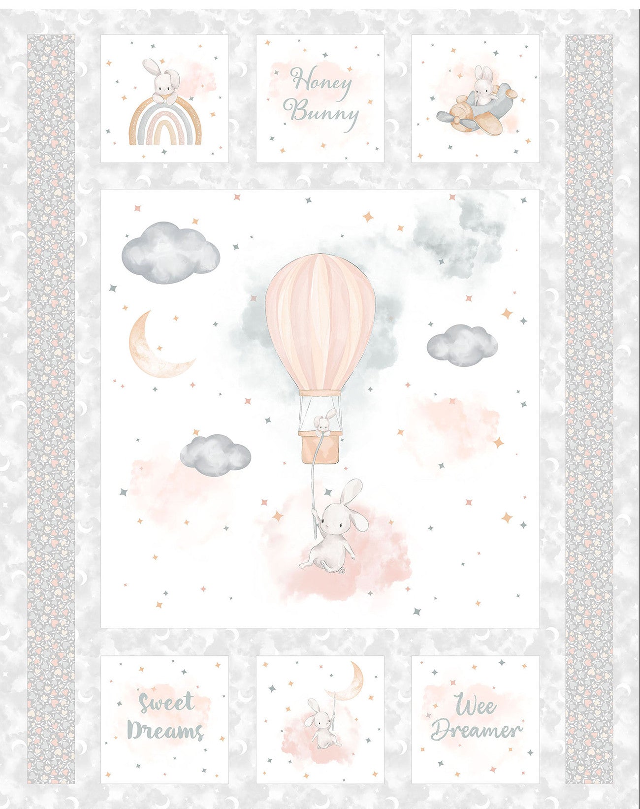 Honey Bunny Panel (48") - Minky