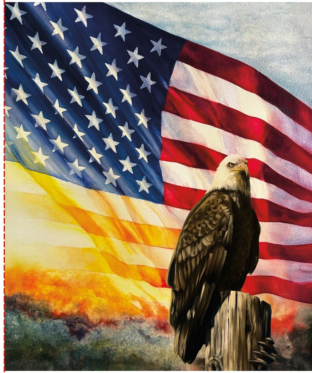 American Honor 35 1/2in x 43 1/2in Eagle Panel
