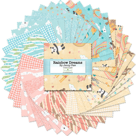 5in Squares Rainbow Dreams 42pcs 12 bundles/pack