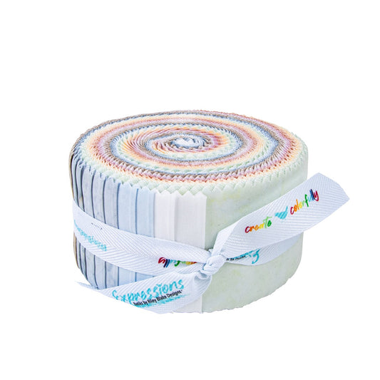 Batiks Hand-Dyes Cotton Candy 2.5in Strips 40pcs/bundle