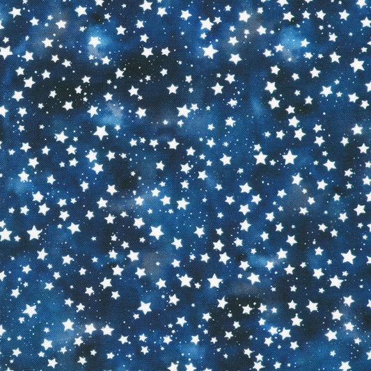 Small White Stars Blue