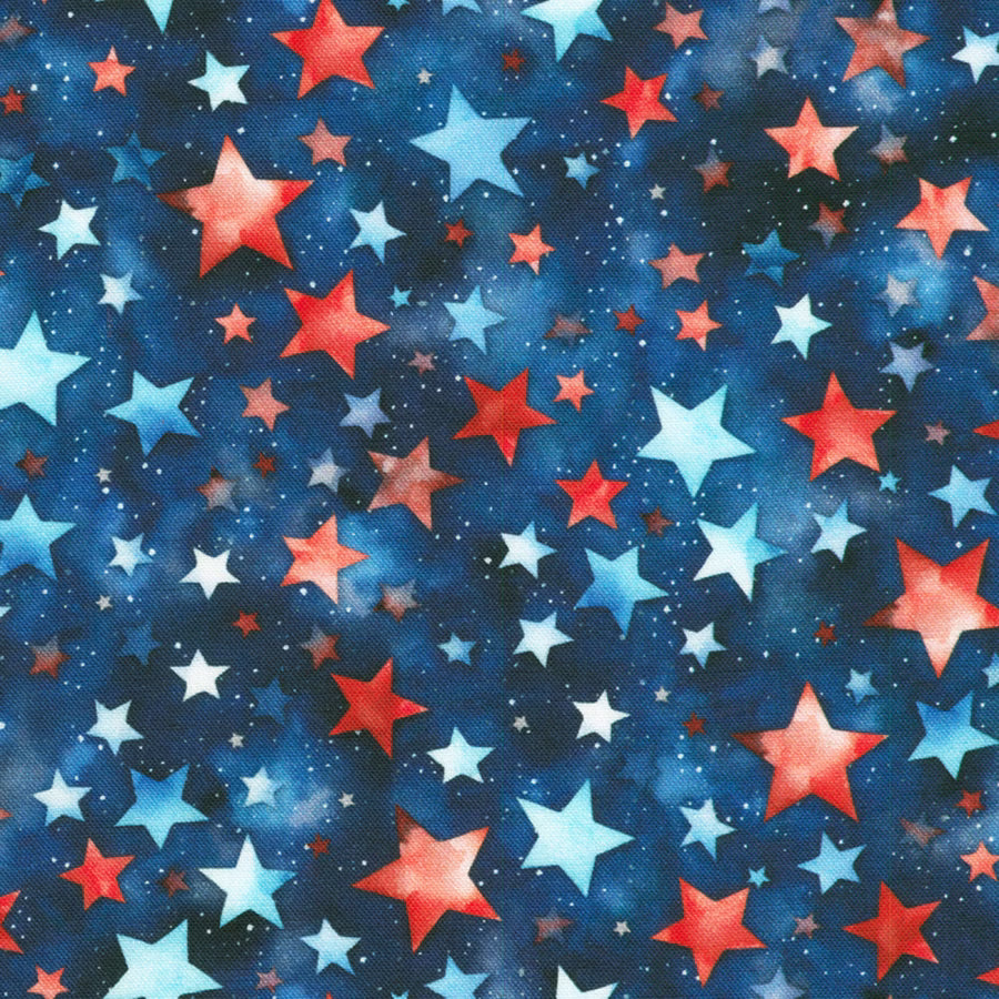 Small Red And Blue Stars Blue