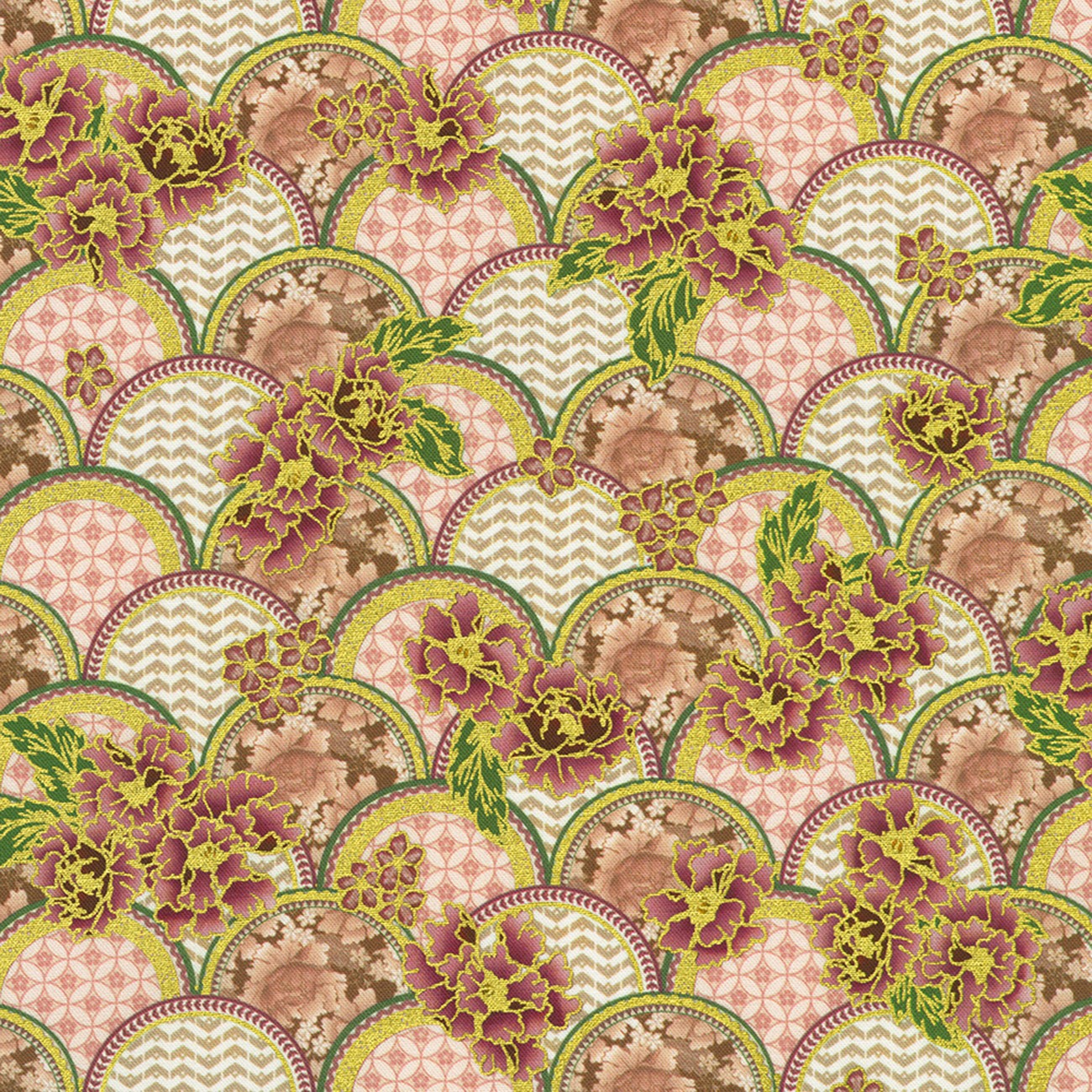 Imperial Collection Graceful Crane Pearl Pink Scallops