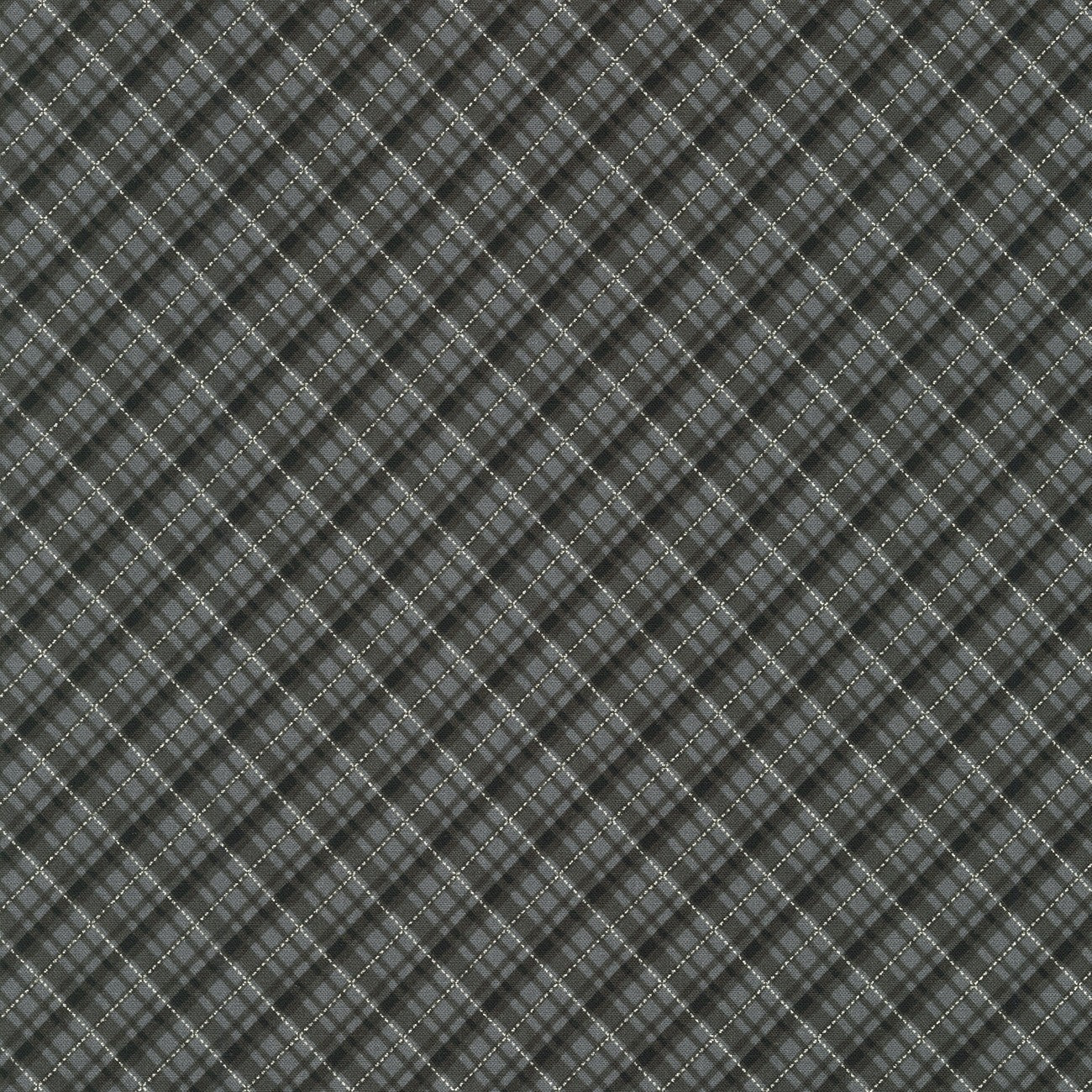Plaid Onyx w/Metallic Christmas