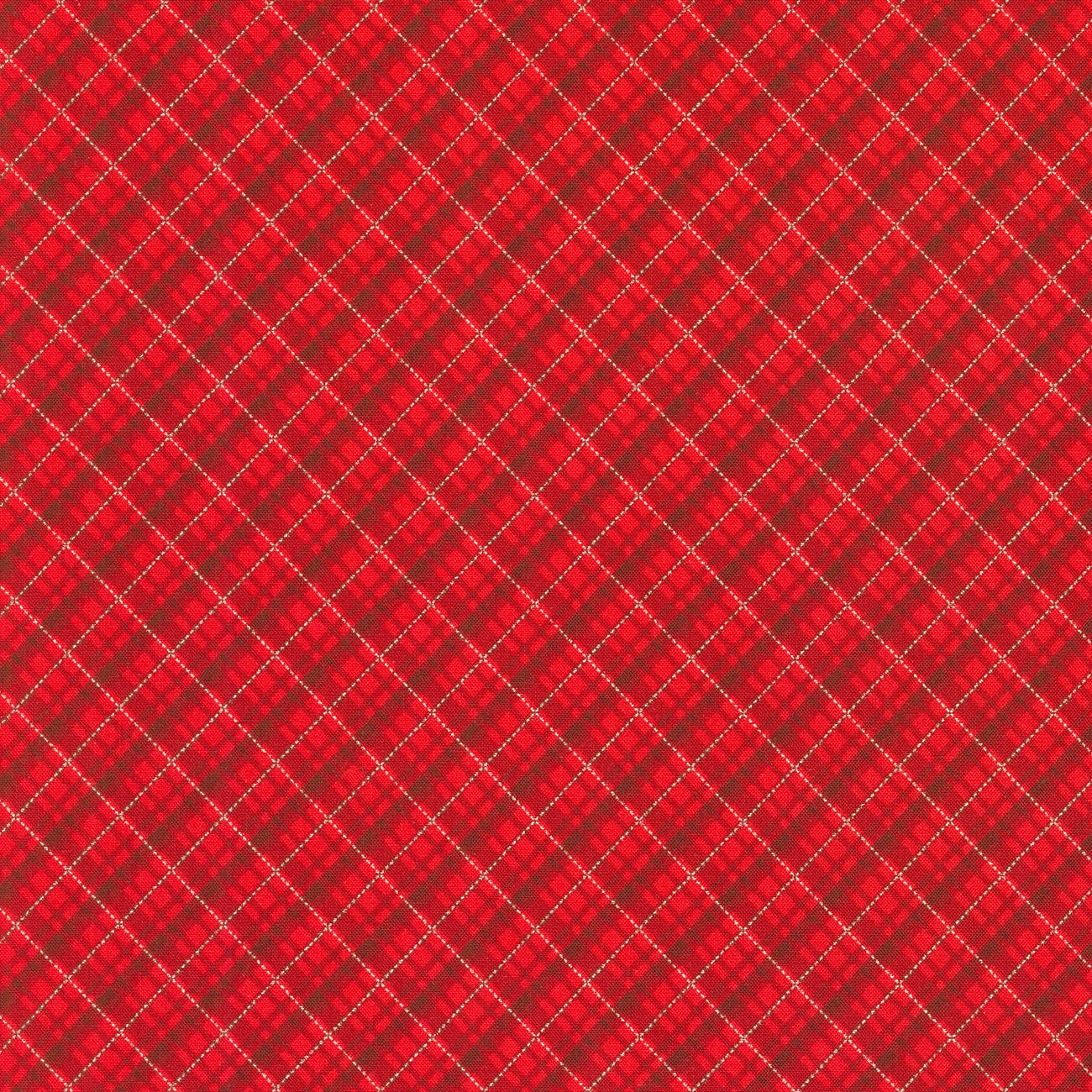 Plaid Scarlet w/Metallic Christmas