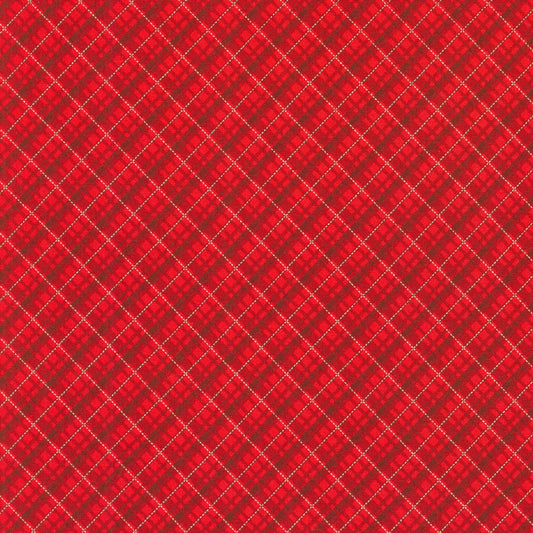 Plaid Scarlet w/Metallic Christmas
