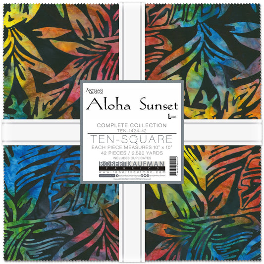 10In Squares Aloha Sunset 42Pcs/Bundle
