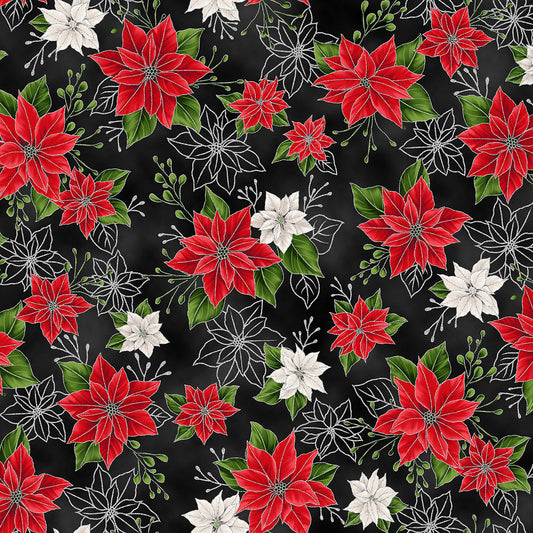Onyx/Silver on black Blooming Holidays