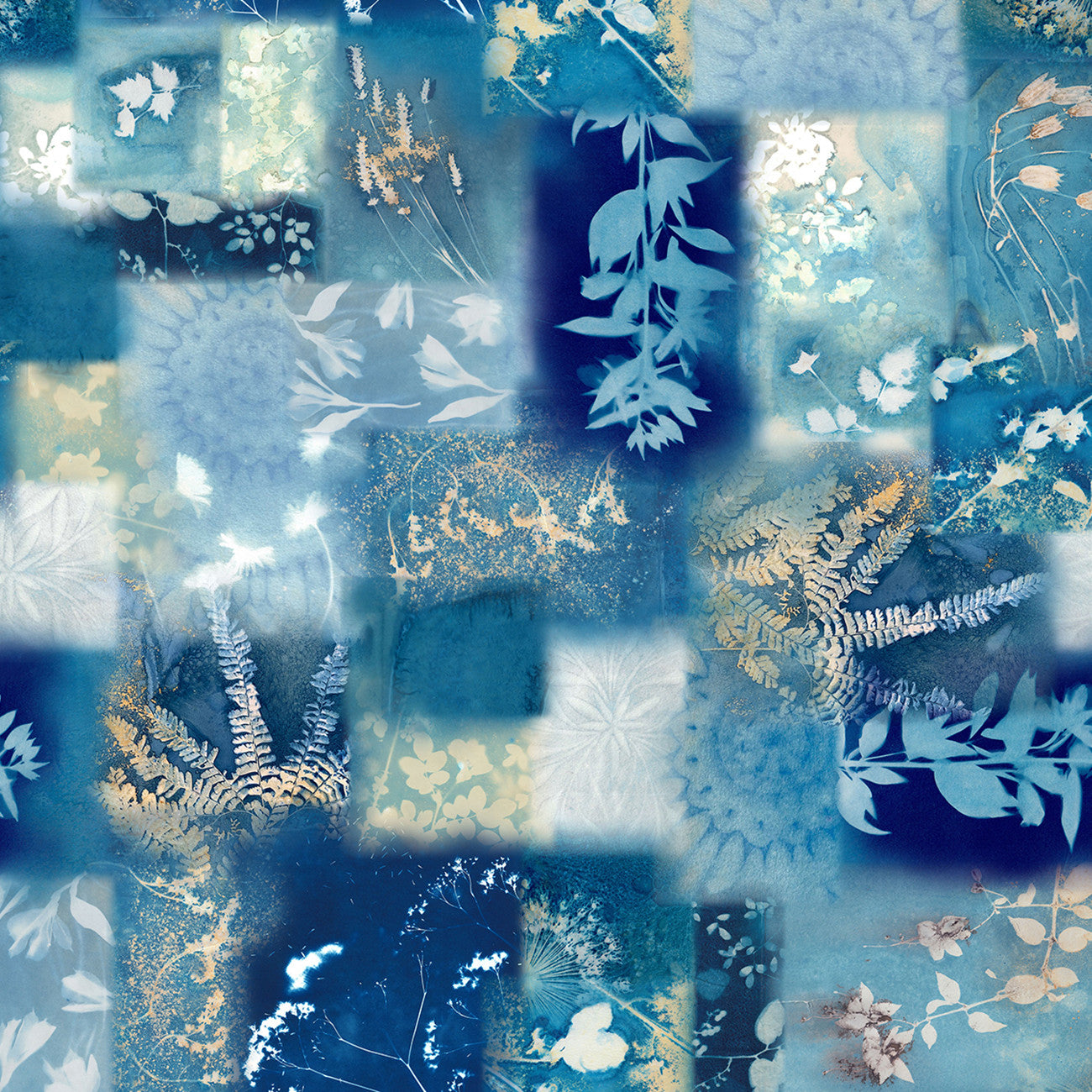 Multi Color Naturescape Digital Patchwork