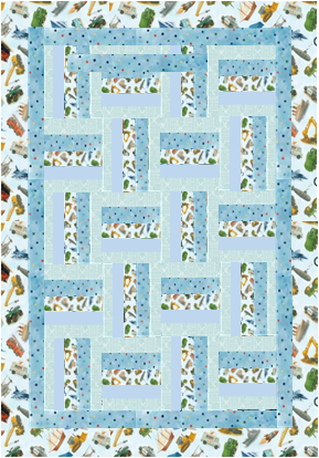 Alpha Rail Fence Blue