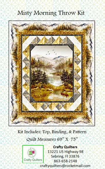 Misty Morning Throw Yardage Kit 69" X 75"