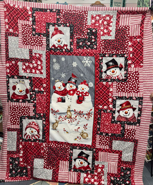 Snow Friends Flannel Quilt Kit 66" x 78"