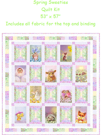 Spring Sweeties Quilt Kit 53" X 57"